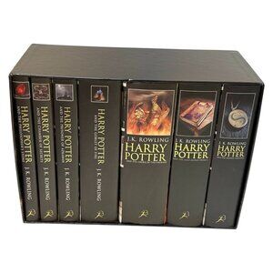 Harry Potter J.K. Rowling 7 Book Set Adult Black Cover UK Bloomsbury Unread